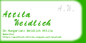 attila weidlich business card